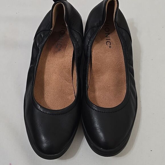 VIONIC Jacey Leather Round Toe Wedge Shoes Size 6 - Picture 2 of 8